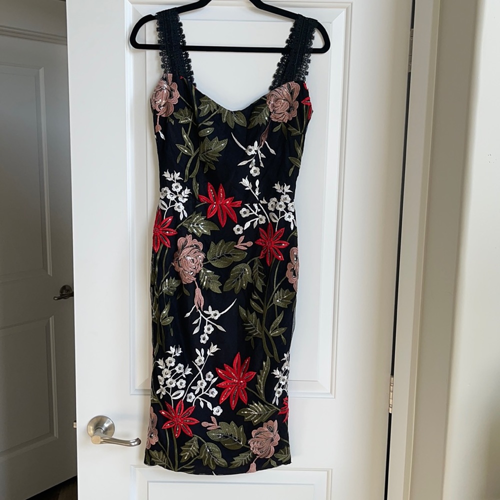Bronx & Banco Stunning Flowered Cocktail Dress